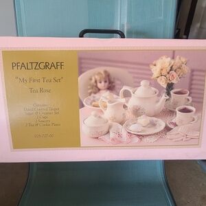 Pfaltzgraff My First Tea Set, Tea Rose Pattern, Stoneware